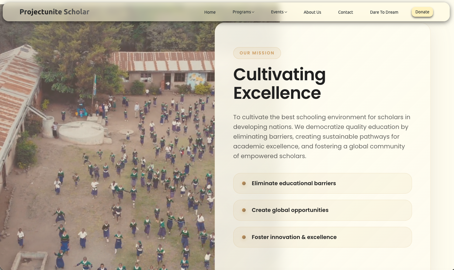 ProjectUnite Scholar Platform